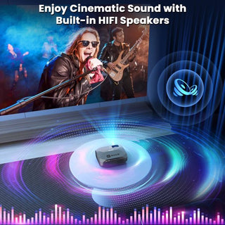Projector With 5G WiFi And Bluetooth, Native 1080P, Supports 4K, Suitable For Mobile Phones, PCs, TV Sticks & PS5