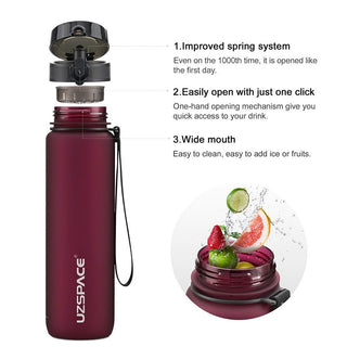 New 500/800/1000ml Sports Water Bottle BPA Free Portable Leak-proof Shaker bottle Plastic Drinkware Tour Gym Free Shipping items - Thomas Family Essentials LLC