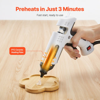 VEVOR Hot Glue Gun,  Dual Power, Mini Hot Glue Gun With 20 Premium Glue Sticks And Oxford Cloth Bag, Fast Preheating & High Temp Melt Glue Gun For Crafts, Arts, DIY, Quick Home Repairs, White