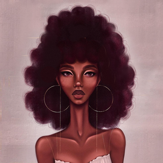 Art Design Graffiti Art Hip Hop African Girl with Black Hair Big Earring with Modern Building Shower Curtain for Bathroom Decor - Thomas Family Essentials LLC