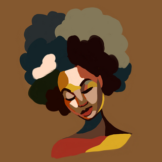 Art Design Graffiti Art Hip Hop African Girl with Black Hair Big Earring with Modern Building Shower Curtain for Bathroom Decor - Thomas Family Essentials LLC