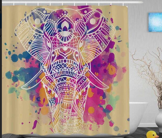 Art Design Graffiti Art Hip Hop African Girl with Black Hair Big Earring with Modern Building Shower Curtain for Bathroom Decor - Thomas Family Essentials LLC