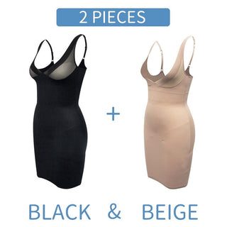 Full Slips Underdress Body Shaper Tummy Control Shapewear Waist Trainer Bodysuit Butt lifter Seamless Slimming Underwear Corset - Thomas Family Essentials LLC