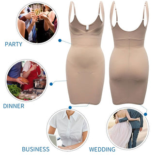 Full Slips Underdress Body Shaper Tummy Control Shapewear Waist Trainer Bodysuit Butt lifter Seamless Slimming Underwear Corset - Thomas Family Essentials LLC