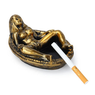 resin statue craft creative nude lady art Retro ashtray sculpture home decoration bar desktop decoration Accessories p0814