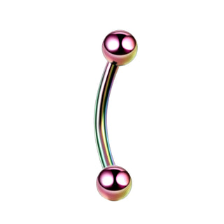 ASTM -F136 Implant Titanium Curved Barbells Eyebrow Piercing 16G Tragus Bar Labret Lip Ring Helix Piercing Jewelry