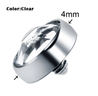Titanium Dermal Piercings Micro Dermal Anchor Threading Dermal Top Skin Diver Crystal Piercings Hide in Surface Body Jewelry