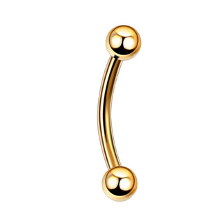 ASTM -F136 Implant Titanium Curved Barbells Eyebrow Piercing 16G Tragus Bar Labret Lip Ring Helix Piercing Jewelry