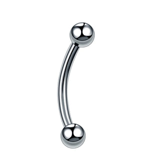 ASTM -F136 Implant Titanium Curved Barbells Eyebrow Piercing 16G Tragus Bar Labret Lip Ring Helix Piercing Jewelry