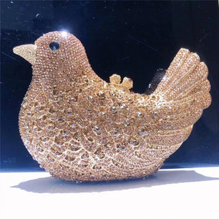 Latest Design Women Wedding Clutches Bags Purse for Bride Colorful Diamonds Purse Handbag Animal Bird Handmade Bridal Purses - Thomas Family Essentials LLC