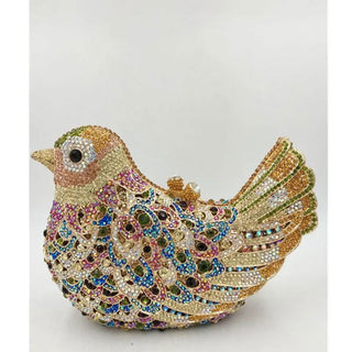 Latest Design Women Wedding Clutches Bags Purse for Bride Colorful Diamonds Purse Handbag Animal Bird Handmade Bridal Purses - Thomas Family Essentials LLC