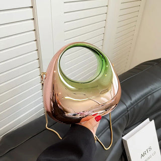 MOODS Evening Clutch Bags For Women Luxury Designer Purses And Handbags Golden Wedding Dinner Party Round Handle Wrist Bag - Thomas Family Essentials LLC