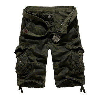 Men's Loose Casual Camouflage Overalls Large Size Multi-pocket Five-point Pants Men's Beach Pants - Thomas Family Essentials LLC