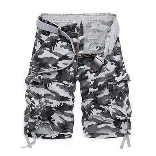 Men's Loose Casual Camouflage Overalls Large Size Multi-pocket Five-point Pants Men's Beach Pants - Thomas Family Essentials LLC