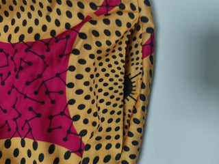 Women African Round Neck double-layer ruffle short-sleeved printed dress