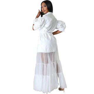 Ladies White Shirt Casual Short Sleeve Shirt