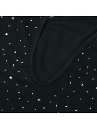 Vestido mini de un solo hombro con cuentas y huecos