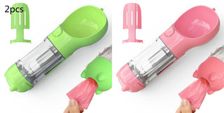 Pet Water Bottle Feeder Bowl Garbage Bag Storage Portable Pet Outdoor Travel 3 In 1 Dog Water Bottle - Thomas Family Essentials LLC
