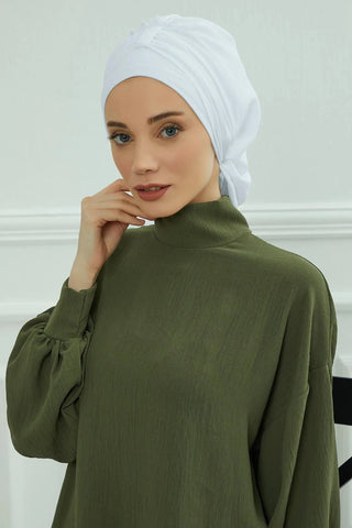 Muslim Instant Turban Pure Color Stretch Inner Hat Hijabs For Caps Ready To Wear Women Head Scarf Under Bonnet