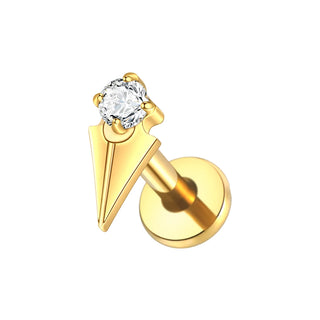 Titanium Ear Cartilage Piercings Flat Back Stud Earring Internal Thread Butterfly Cross CZ Helix Tragus Piercing Jewelry 16G