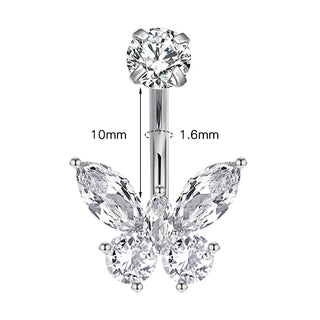 Titanium Gold Color Navel Piercings Marquise CZ Crystal Belly Button Rings Navel Earring Belly Piercings Ombligo Jewelry