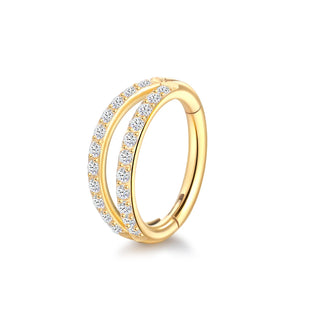 Marquise CZ Hinged Segment Piercing Titanium Septum Clicker Nose Hoop Ring Tragus  Upper Lobe Piercing Cartilage Earring