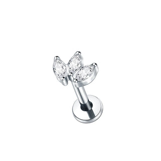 16G 8mm Labret Piercings Lip Ring Gold Color CZ Titanium Cartilage Helix Lobe Conch Earring Stud Piercings Women Jewelry