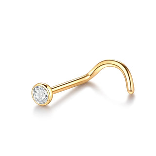 G23 Titanium Nose Ring Stud Piercing Nariz 18G 20G Crystal Nostril Pirsing Earring Cartilage Piercings Jewelry for Women