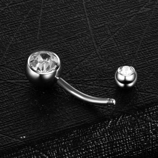 G23 Titanium Piercings 14G Belly Button Piercing Dangle Goth Navel Earring Crystal Gem Ombligo Pircings Ear Piercer Jewelry 10mm