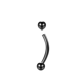 Titanium Eyebrow Piercings Curved Banana Internally Threaded Jewelry Belly Button Navel Earring Lip Tongue Pircings 14G 16G