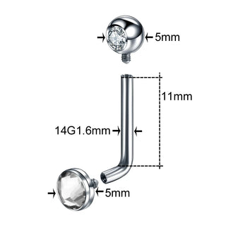 Titanium Christina Vertical Hood Piercings Flower Lip Belly Navel Rings Sexy Shinny Vagina Genital VCH Eyebrow Body Jewelry