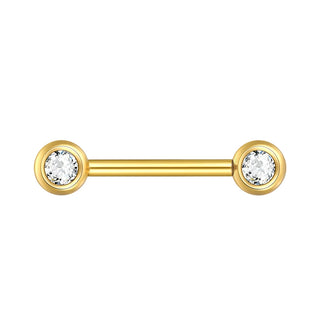 Titanium Nipple Piercing Jewelry CZ Bezel Tongue Nipple Bars Piercing for Breasts Sexy Piercing Mamilo for Women 12-20mm