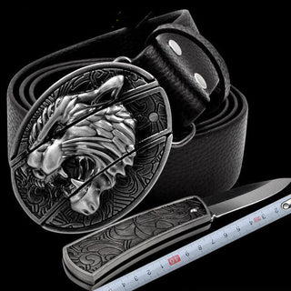 Self Defense Belt With Smooth Buckle And Knife - Thomas Family Essentials LLC