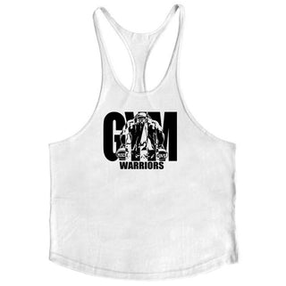 Summer Y Back Gym Stringer Tank Top Men Cotton Clothing Bodybuilding Sleeveless Shirt Fitness Vest Muscle Singlets Workout Tank - Thomas Family Essentials LLC