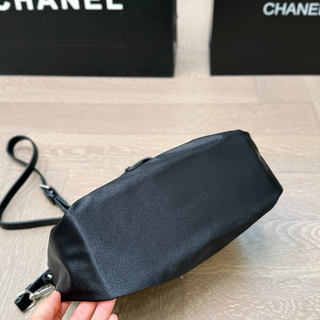 Black Casual Daily Letters Zipper Bags