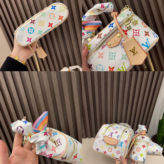 White Casual Daily Letters Zipper Bags