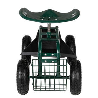 Deep Green Short Handle Garden Seat Car